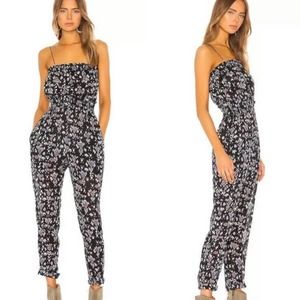 Etoile Isabel Marant Timea Floral-Print Strapless Jumpsuit Size 10